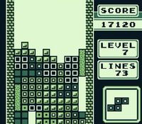 une photo d'Ã©cran de Tetris sur Nintendo Game Boy